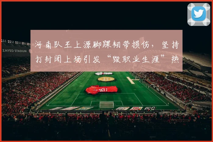河南队王上源脚踝韧带损伤,坚持打封闭上场引发“毁职业生涯”热议